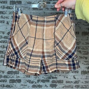 Aerie | women brown plaid shorts
